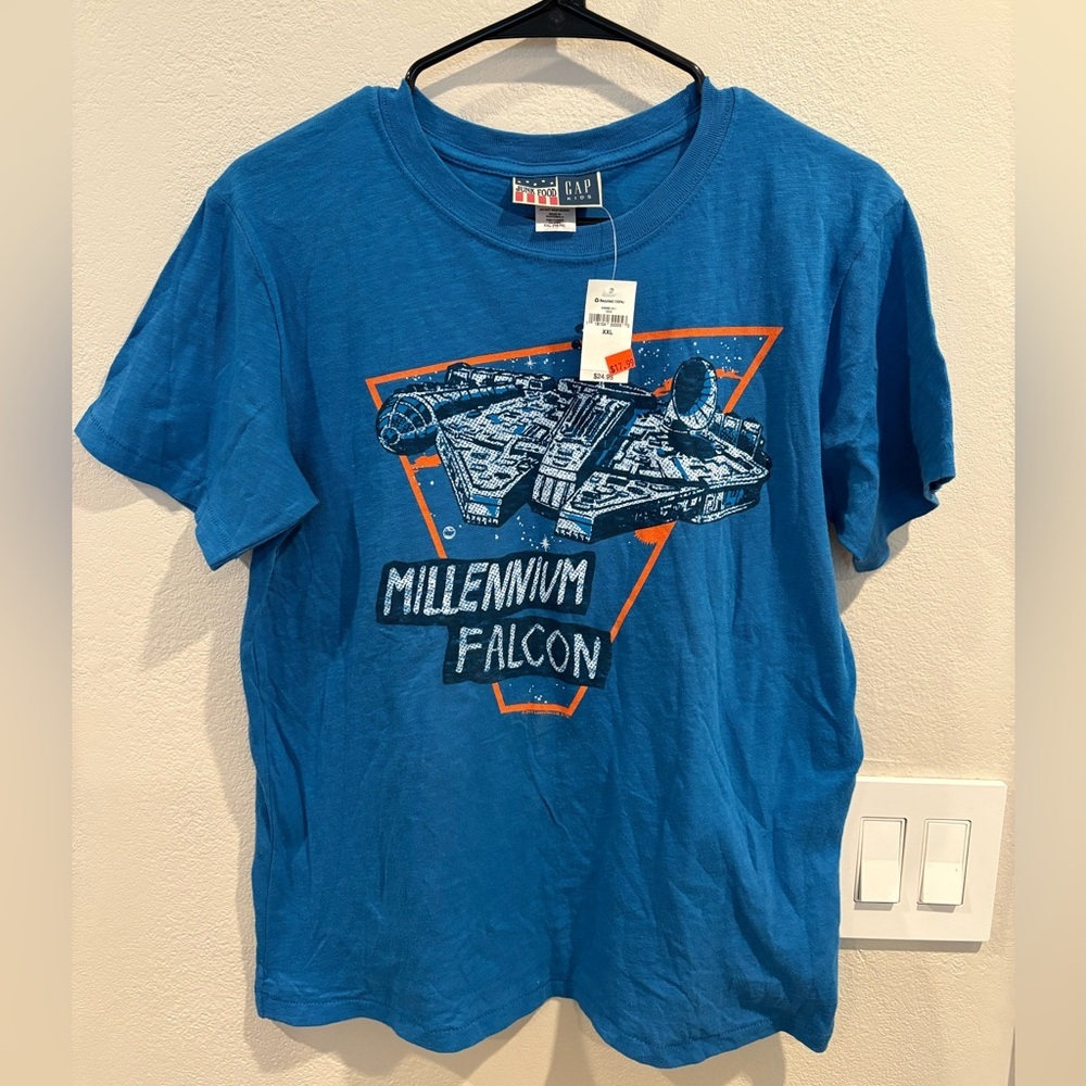 Deadstock Junk Food x Gap Kids Star Wars Millennium Falcon T-shirt XXL - Picture 2 of 12